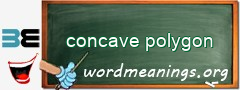 WordMeaning blackboard for concave polygon